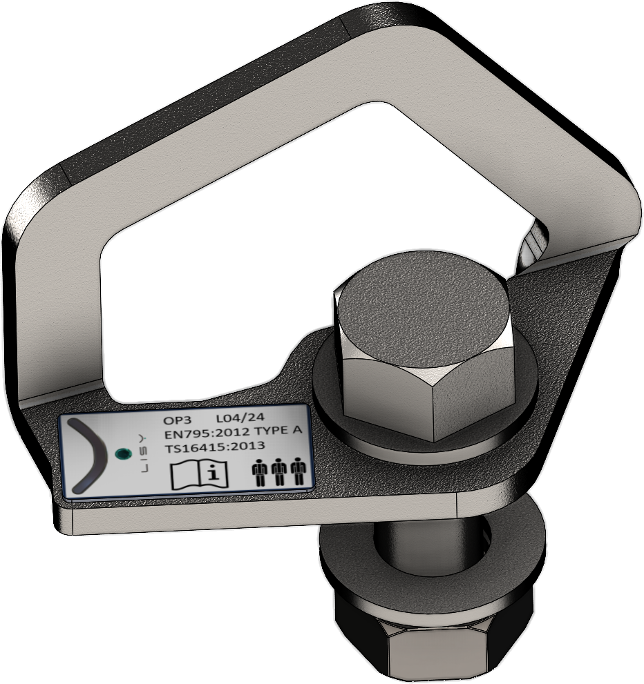 Plaquette d'ancrage tournante avec entretoise - Inox 304 - LISY®