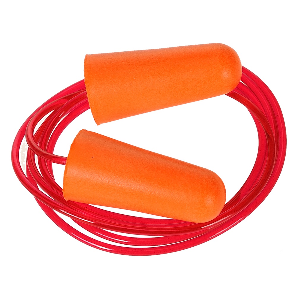 Bouchon anti-bruit en mousse PU avec cordon - 200 paires - SNR 33DB - PORTWEST®