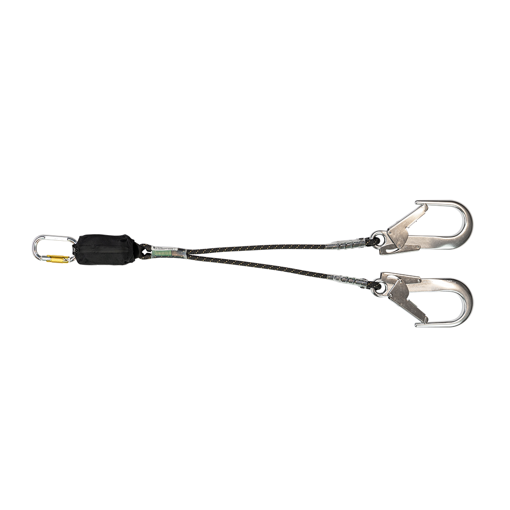 Longe antichute double avec absorbeur, mousqueton alu triple action et MGO alu - DYNAPRO AIR V HOOK - BEAL®