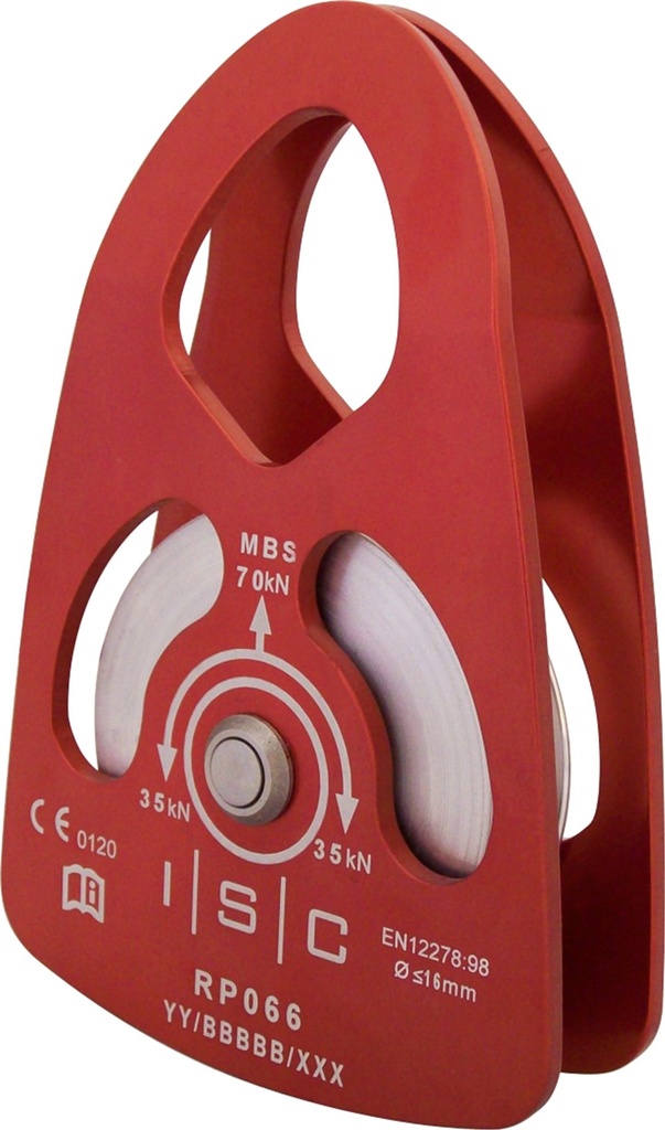 Poulie simple large de rétention - Aluminium - 70kN