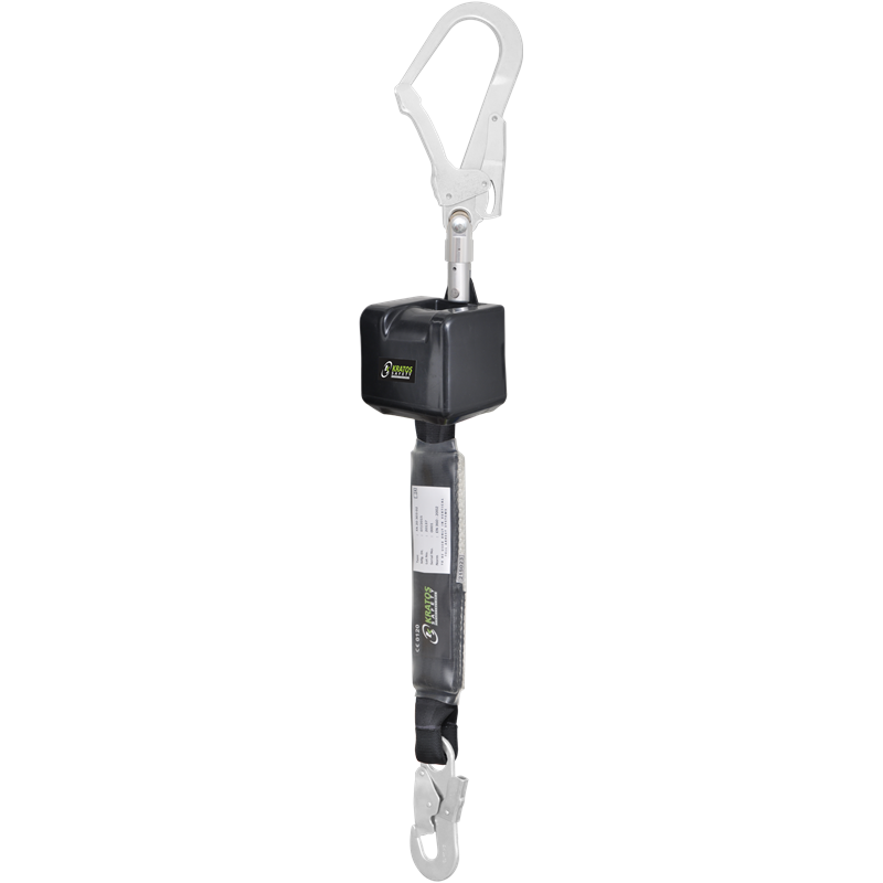 Antichute à rappel automatique en sangle avec un mousqueton FA5020217 et un mousqueton échafaudage - KRATOS SAFETY®