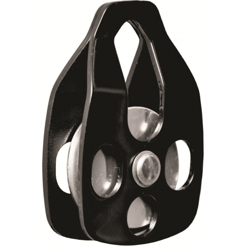 Poulie simple à flasques mobiles noire -ø9 à ø12 - 36kN - KRATOS SAFETY®