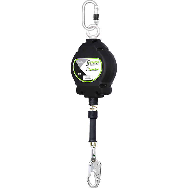 Antichute à rappel automatique carter alu en câble acier galva - ATEX - utilisation verticale seulement - OLYMPE - KRATOS SAFETY®