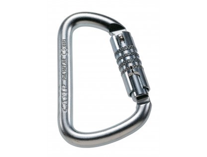 Mousqueton acier en D - Triple action - D PRO 3LOCK - CAMP®
