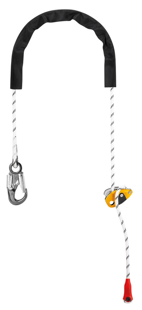 Longe de maintien au travail réglable avec poignée et connecteur snaphook version INT - GRILLON HOOK - PETZL®