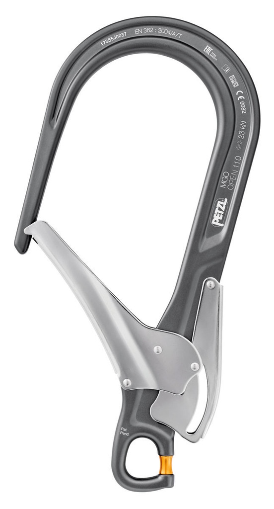 Mousqueton alu avec point de connexion ouvrable - MGO - MGO OPEN 110 - PETZL®