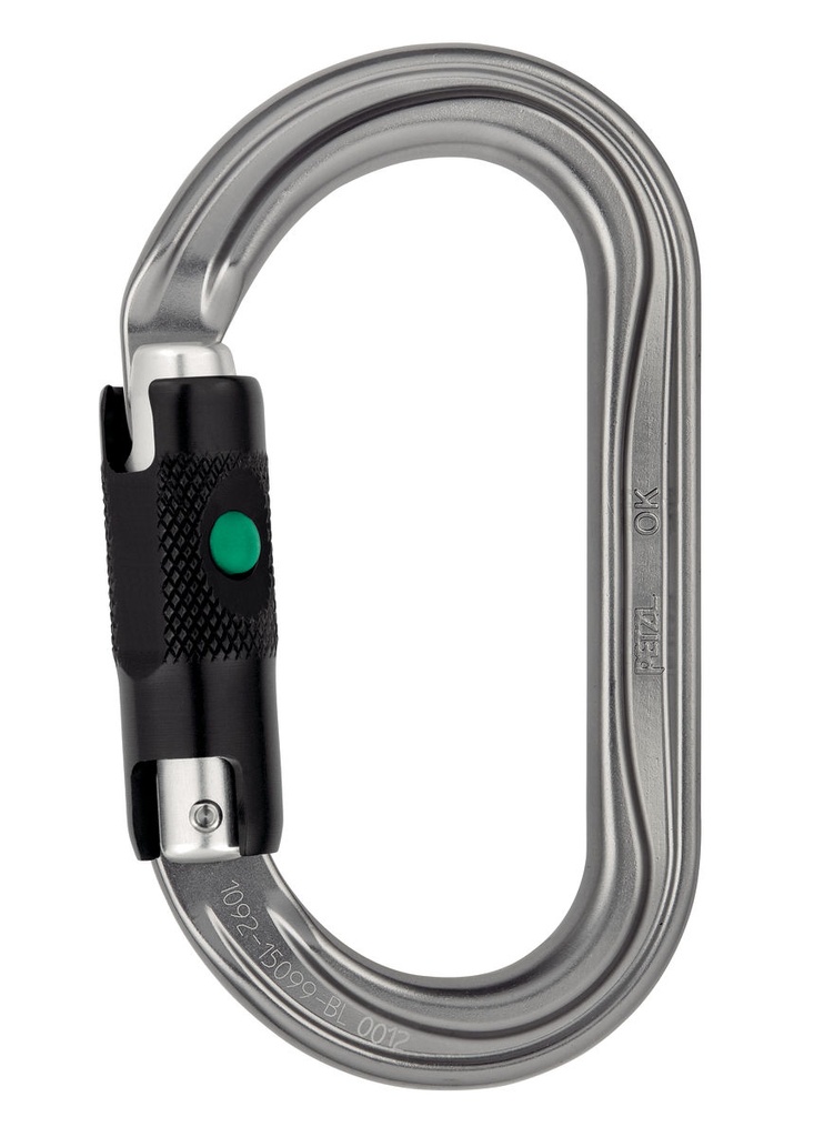 Mousqueton alu ovale - Triple action - OK BALL-LOCK - PETZL®
