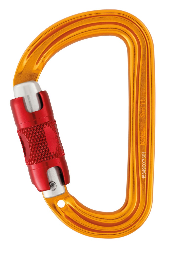 Mousqueton compact alu en D - Double action - SM'D TWIST LOCK - PETZL®
