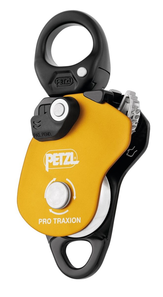 Poulie-bloqueur imperdable haut rendement avec émerillon - PRO TRAXION - PETZL®