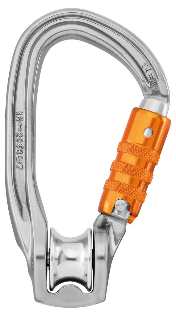 Poulie-mousqueton alu triple action ouverture opposée à la poulie - ROLLCLIP Z TRIACT LOCK - PETZL®