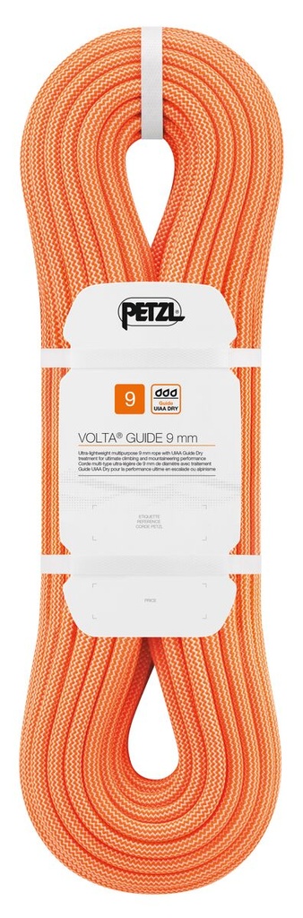 Corde d'alpinisme - ø9mm - 1 épissure - VOLTA GUIDE - PETZL®