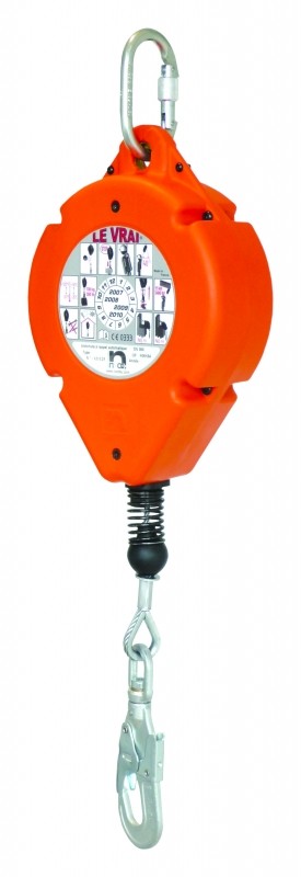 Antichute à rappel automatique à câble et snaphook acier, utilisation verticale - NEOFEU®