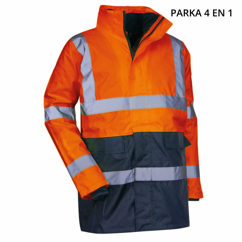 Parka 4 en 1 Haute visibilité - PREVENTION - LMA®