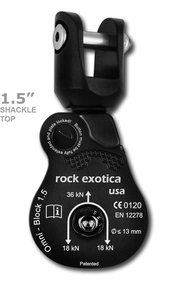Poulie simple RàB à flasque ouvrante avec émerillon - OMNIBLOCK 2.0 SINGLE - ROCKEXOTICA®