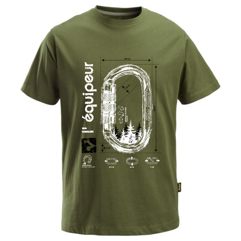 T-shirt manches courtes avec impression mousqueton - MOUSTREE - L'EEKHOORN® by SNICKERS®