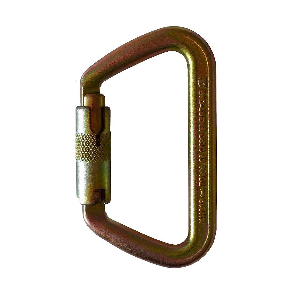 Mousqueton acier asymétrique- 70kN - Triple action - IRON WIZARD SUPERSAFE - ISC WALES®