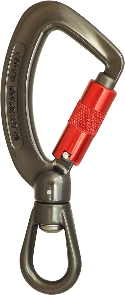Mousqueton asymétrique Alu - Triple action -  TWISTER KARABINER SUPERSAFE - ISC WALES®