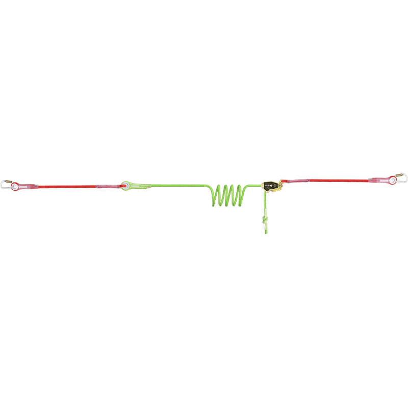 Ligne de vie temporaire horizontale pour 2 utilisateurs, lg. maxi 14 m, pour conteneur iso - POST LINE - KRATOS SAFETY®