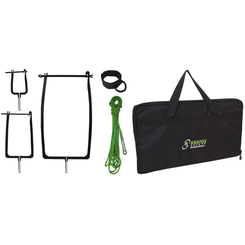 Coffret de système d'attache pour installation ligne d'ancrage (3 tailles et sac de transport) - CATCH'UP - KRATOS SAFETY®