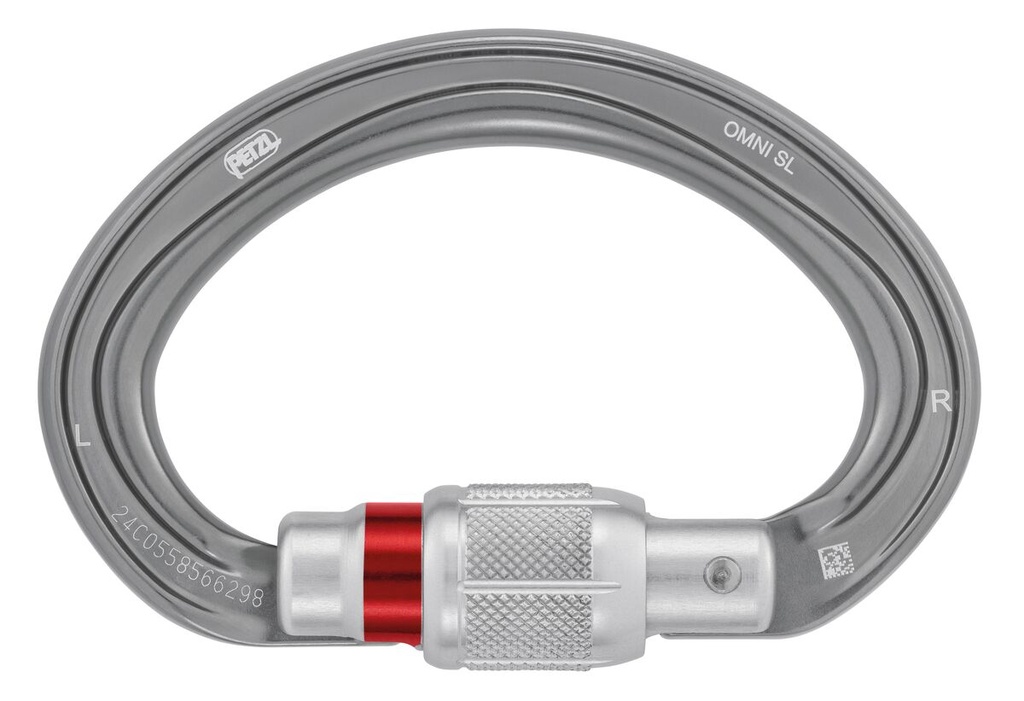 Mousqueton alu demi-rond - À vis - OMNI SCREW-LOCK 2025 - PETZL®
