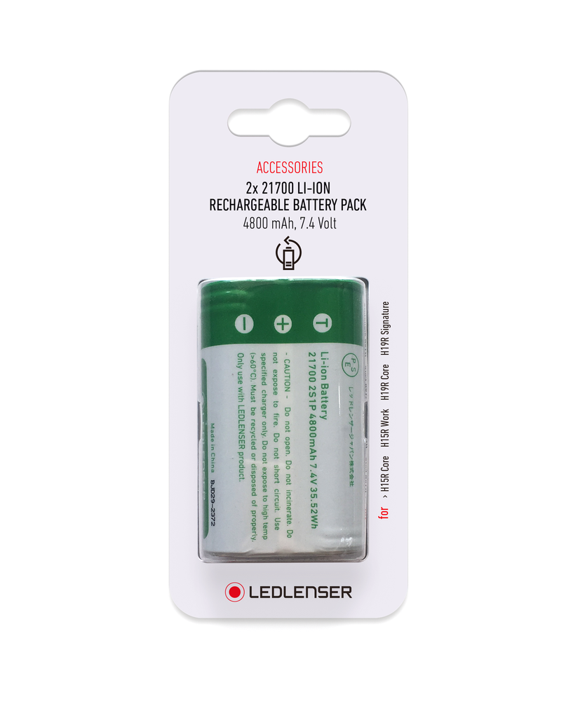 Batterie rechargeable Pack de 2x 21700 Li-ion - LEDLENSER®