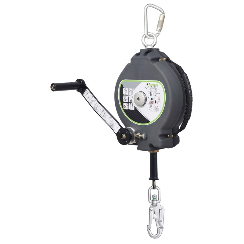 Antichute à rappel automatique avec système de récupération intégré - Câble acier - KALYPSO - KRATOS SAFETY®