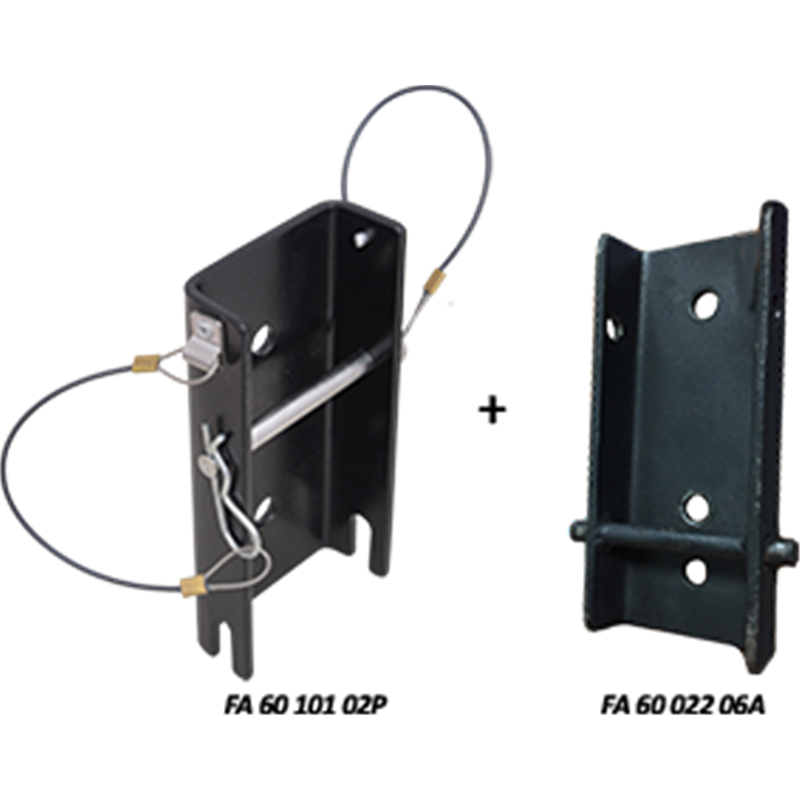 Ensemble de platines universelles pour fixation du treuil de travail et de sauvetage - MULTISAFEWAY - KRATOS SAFETY®