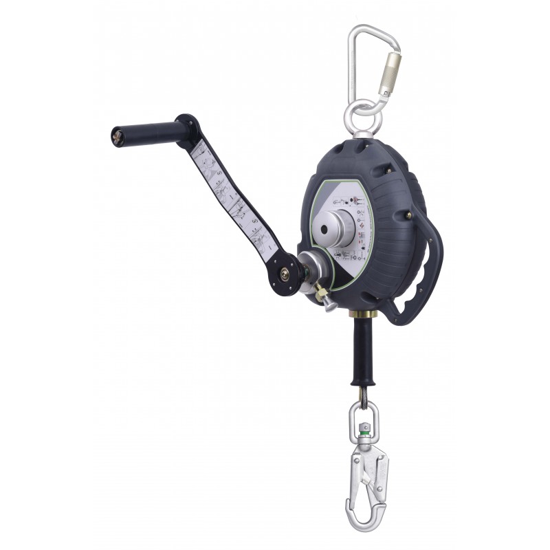 Antichute à rappel automatique avec treuil de sauvetage intégré - Câble Inox - KALYPSO - KRATOS SAFETY®