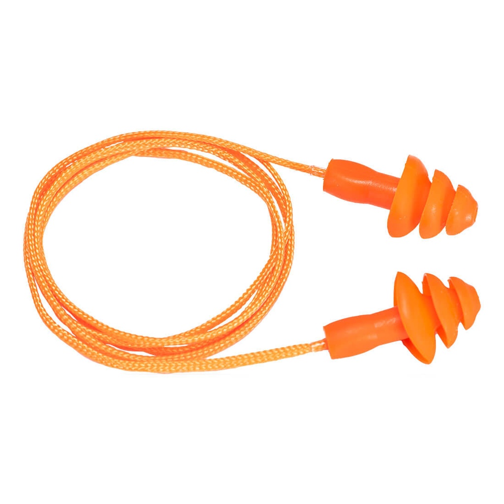 Bouchon d'oreille TPR avec cordon réutilisable - 50 paires - SNR 32DB - PORTWEST®