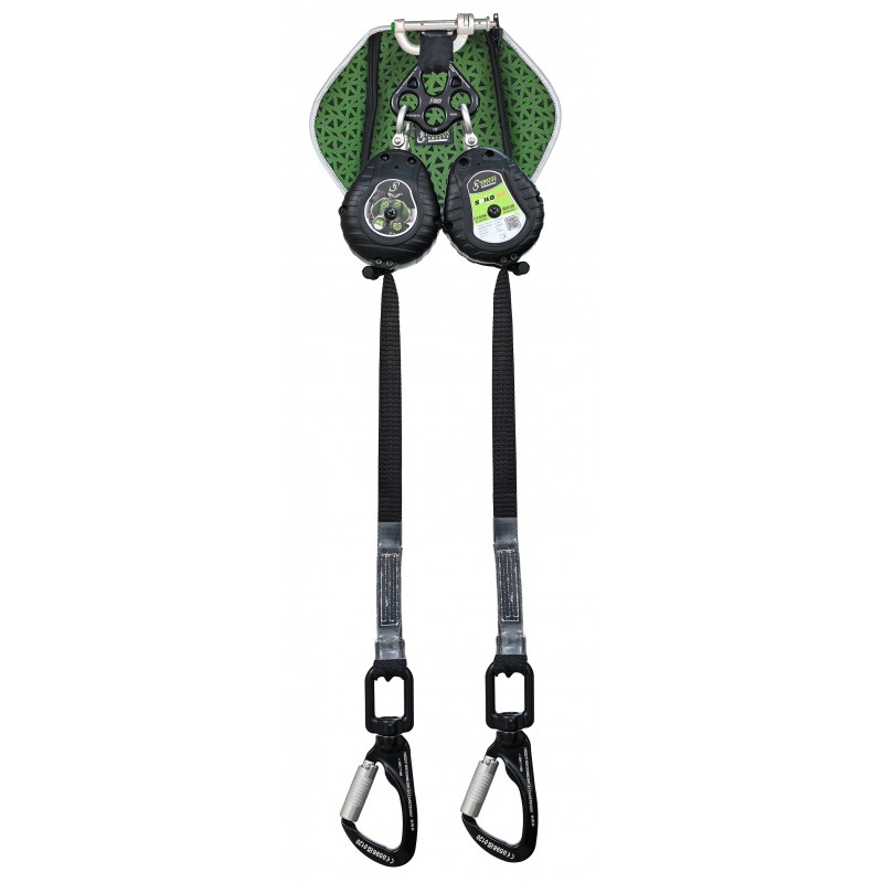 Antichute à rappel automatique double sangle 2,40 m et absorbeur d'énergie dans poche dorsale - SPILO-S2 - KRATOS SAFETY®