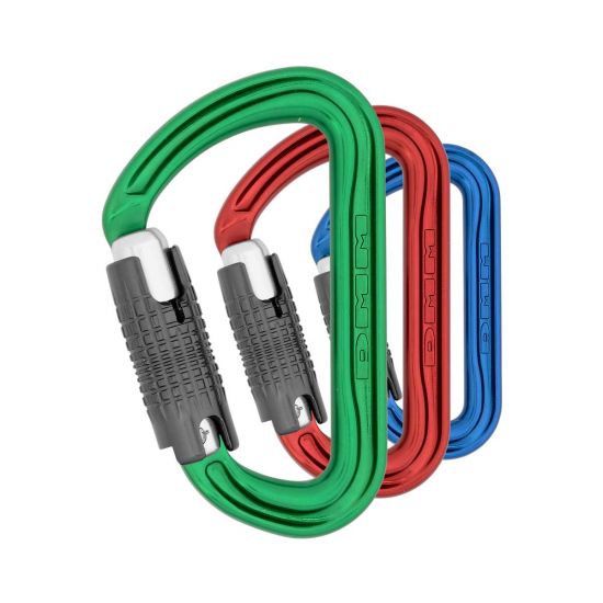 Pack de 3 mousquetons - Triple action - Bleu/Rouge/Vert - SHADOW LOCKSAFE - DMM®