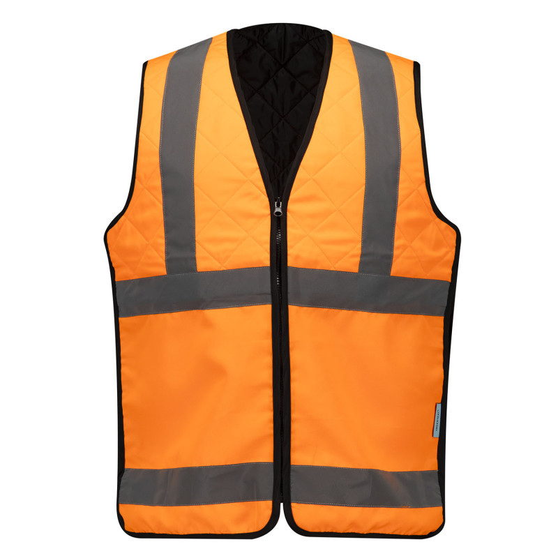 Gilet rafraîchissant haute visibilité avec fermeture éclai - Classe 2 - BASE REFLEX - UNDERHEAT®