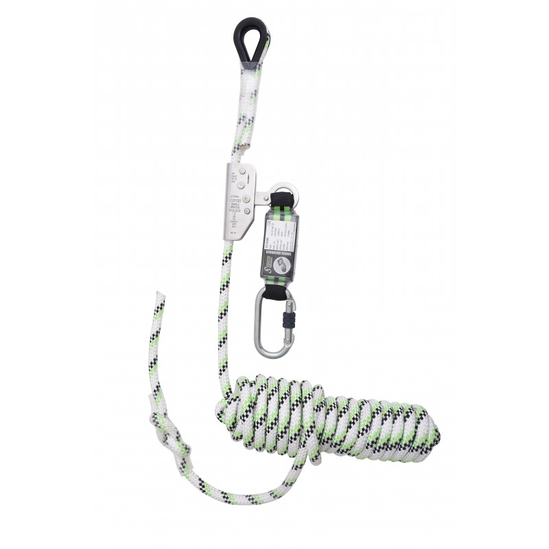 Kit antichute coulissant sur corde tressée avec absorbeur d'énergie - ø12mm - NIRO - KRATOS SAFETY®