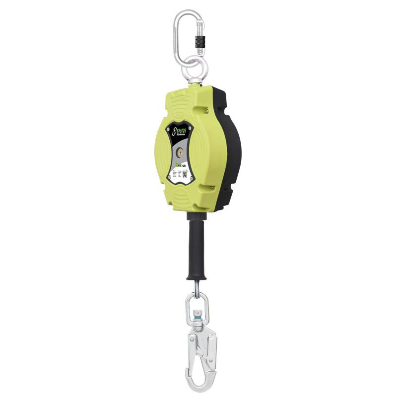 Antichute à rappel automatique à câble et snaphook acier ATEX, utilisation verticale - HELIXON - KRATOS SAFETY®