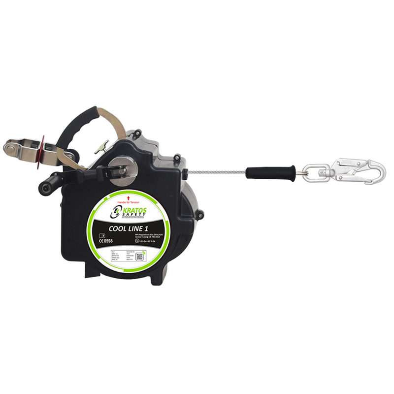 Ligne de vie temporaire horizontale en câble pour 2 utilisateurs, 2/20m - KRATOS SAFETY®
