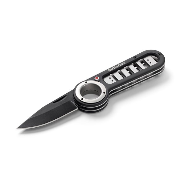 Couteau mousquetonnable en acier inoxydable et aluminium - OKF - HULTAFORS®