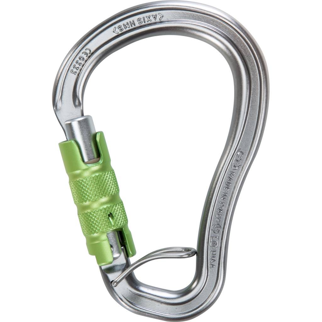 Mousqueton alu en poire unidirectionnel - Triple action -  AXIS HMS TGL - CLIMBING TECHNOLOGY®