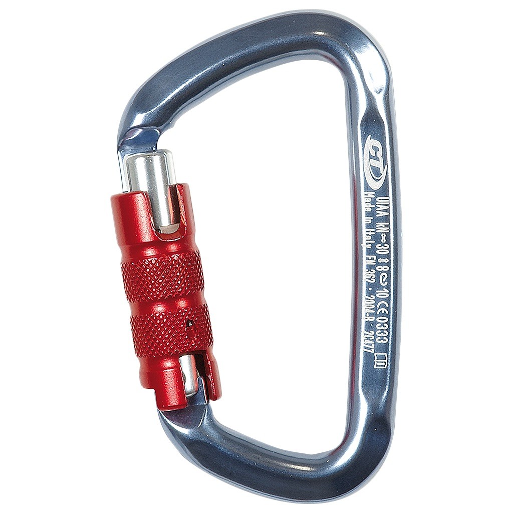 Mousqueton alu en D - Triple action - D-SHAPE TG - CLIMBING TECHNOLOGY®