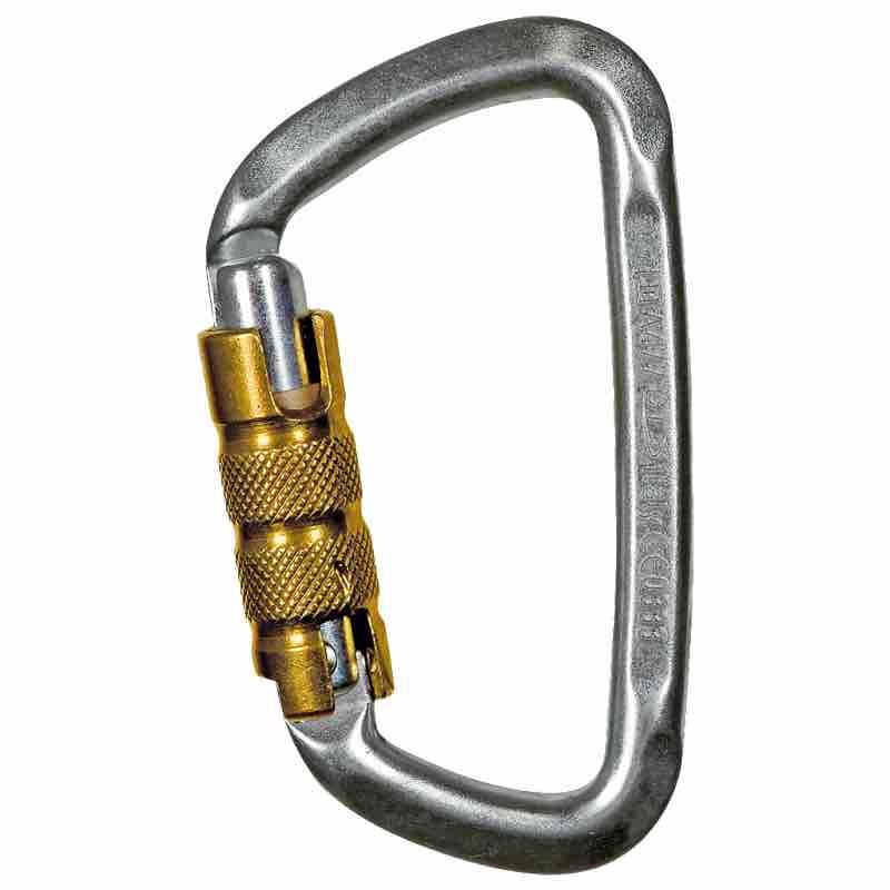 Mousqueton acier en D - 50kN - Triple action - D-SHAPE STEEL TG - CLIMBING TECHNOLOGY®
