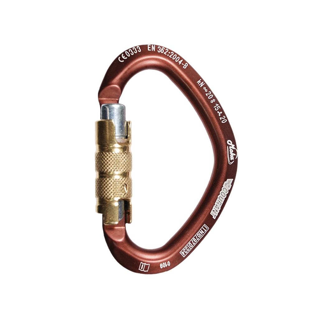 Mousqueton alu demi-rond - Triple action - MOKA - COURANT®