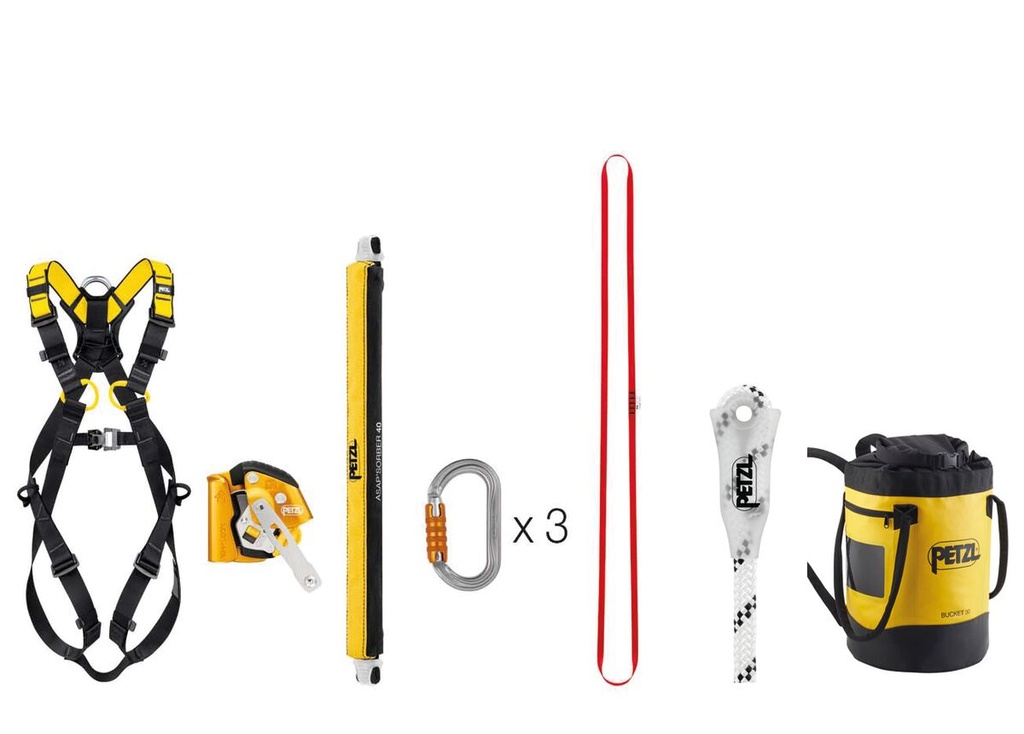 Ligne de vie verticale avec antichute mobile ASAP LOCK et harnais NEWTON - ASAP LOCK FALL ARREST KIT - PETZL®