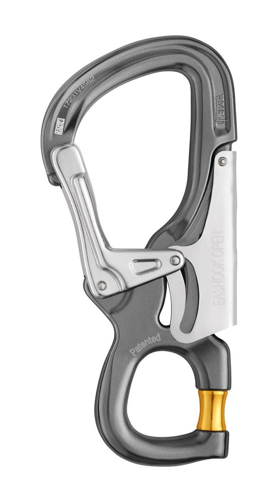 Mousqueton alu double action snaphook avec point de connexion ouvrable - MGO - EASHOOK OPEN - PETZL®