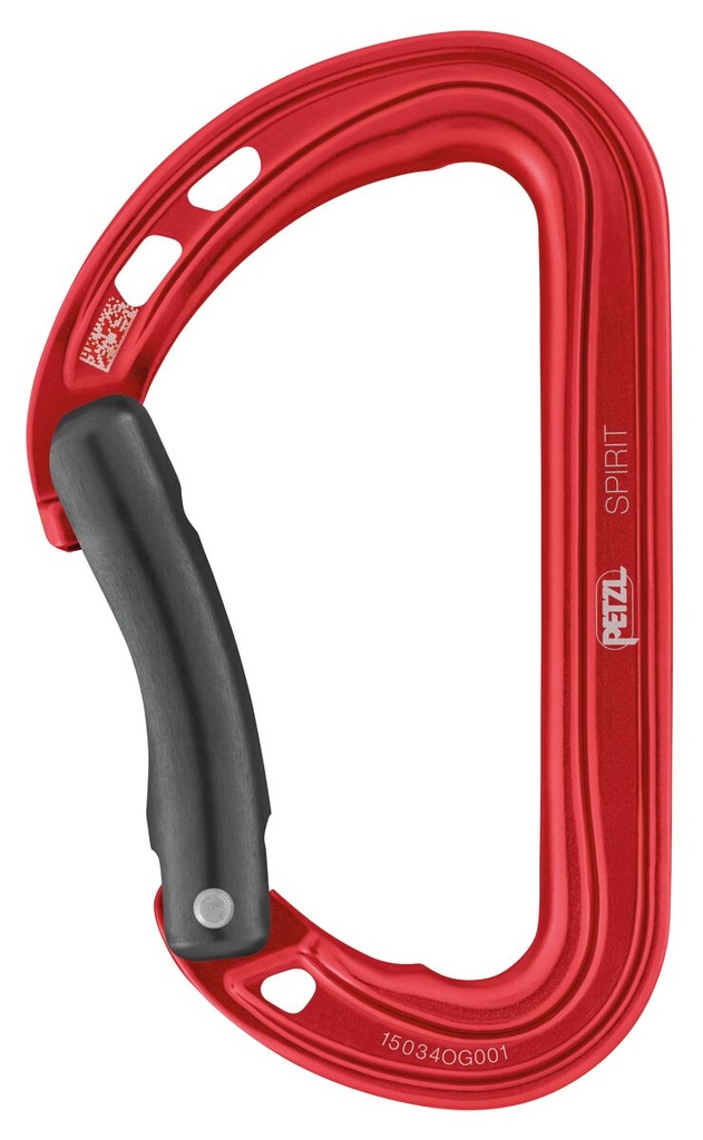 Mousqueton alu léger doigt courbe - SANS VERROUILLAGE - SPIRIT - PETZL®