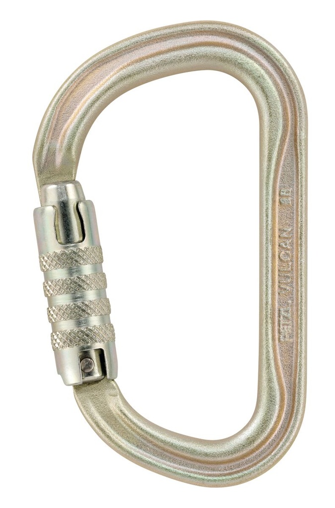 Mousqueton acier en D - Triple action- VULCAN TRIACT LOCK - PETZL®