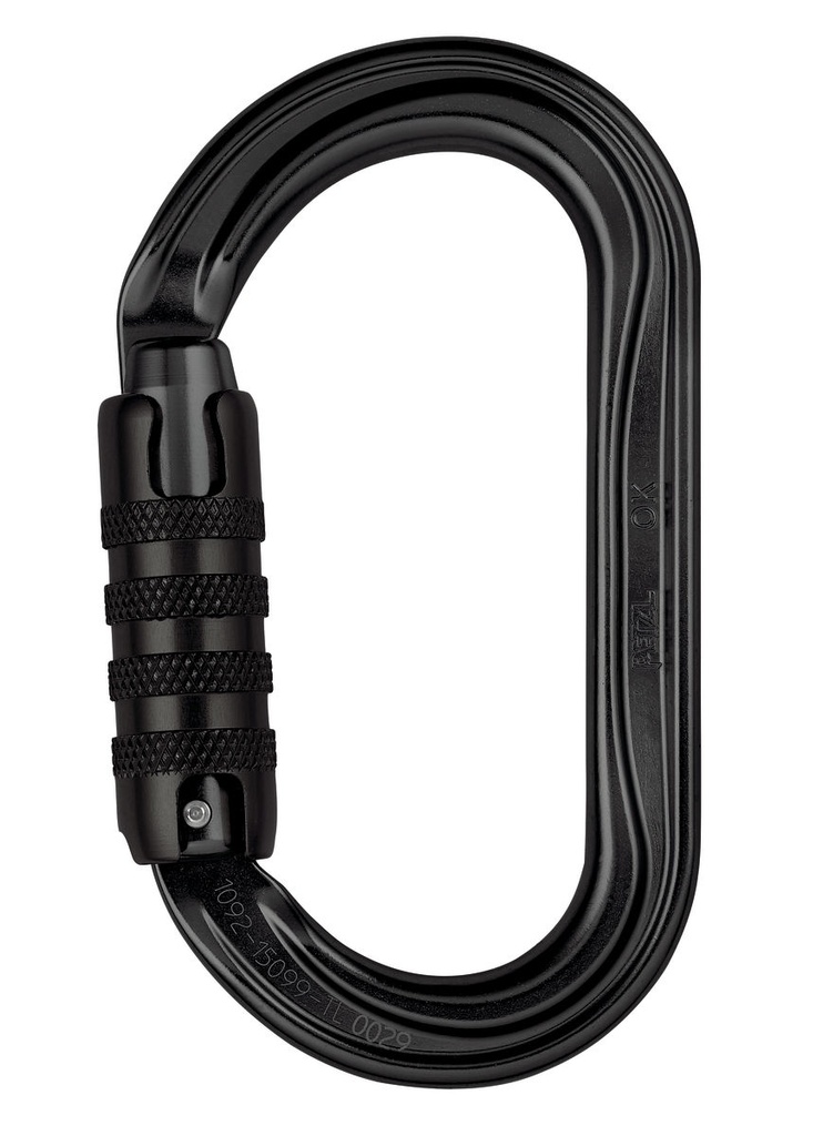 Mousqueton alu ovale - Triple action - OK TRIACT LOCK - PETZL®