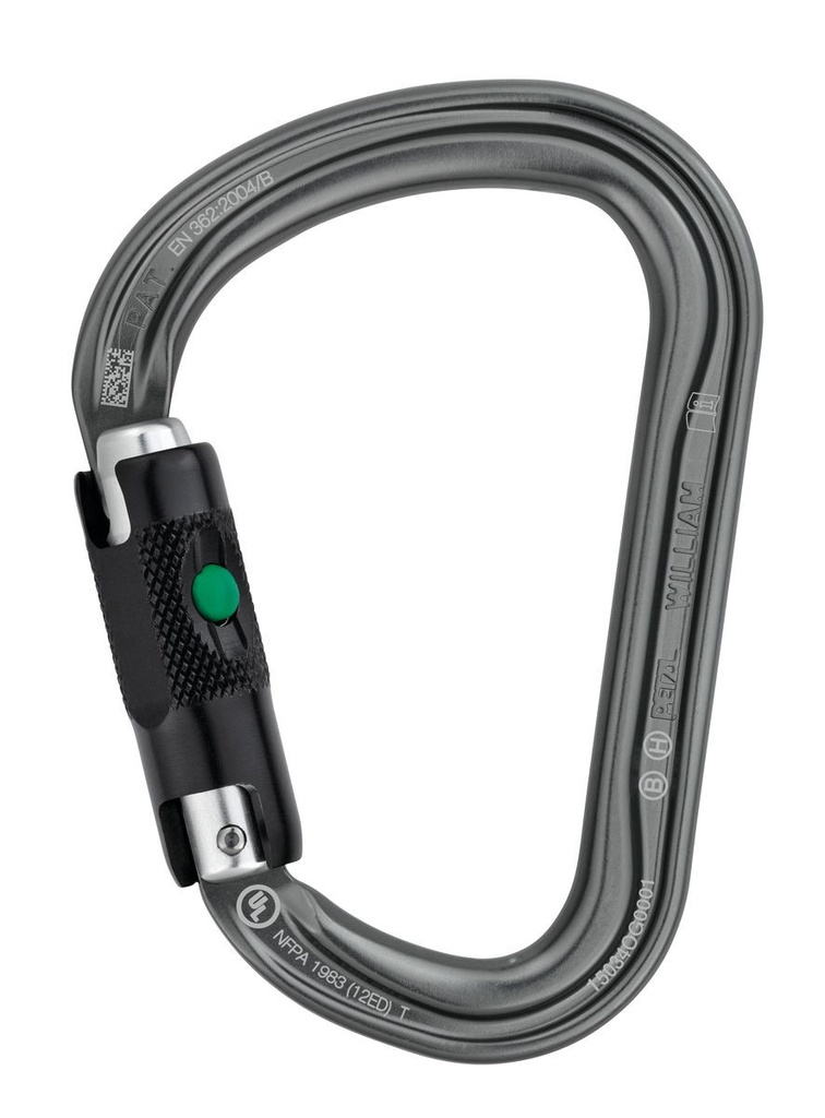Mousqueton alu en poire - Triple action - WILLIAM BALL TRIACT LOCK - PETZL®