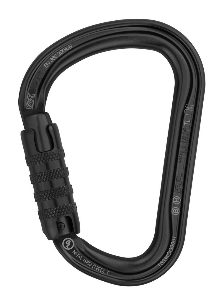 Mousqueton alu en poire - Triple action - WILLIAM TRIACT LOCK - PETZL®
