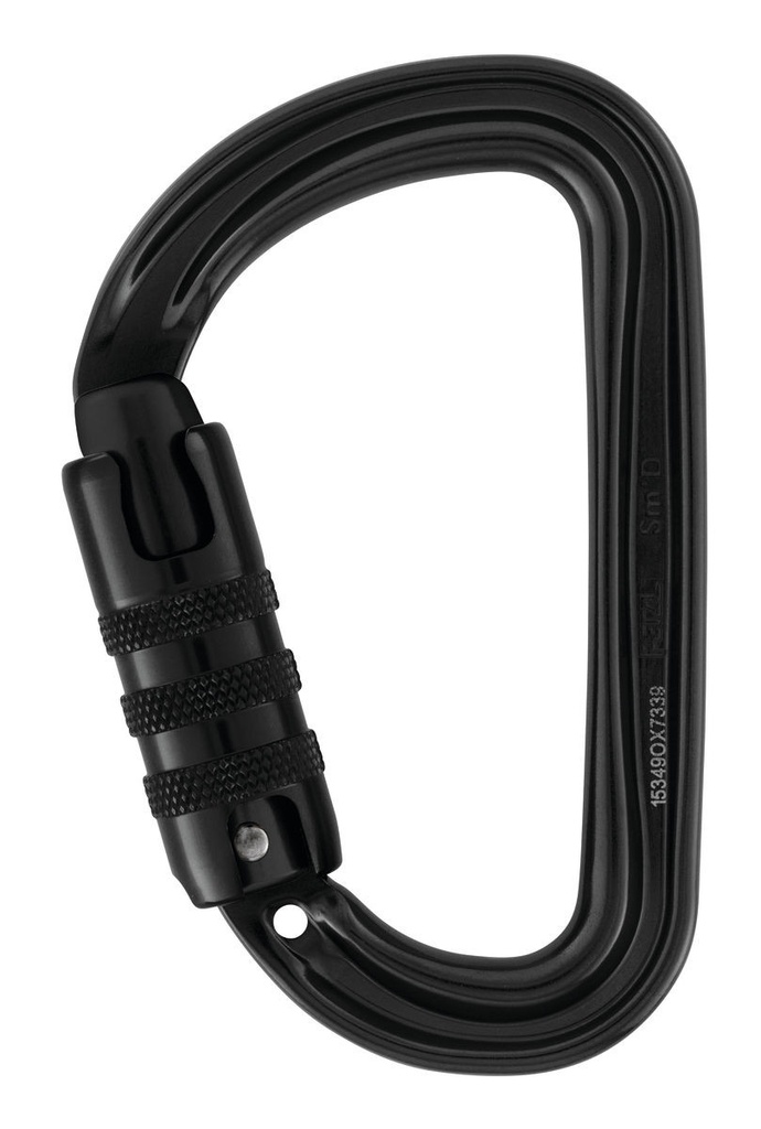 Mousqueton compact alu en D - Triple action - SM'D TRIACT LOCK - PETZL®