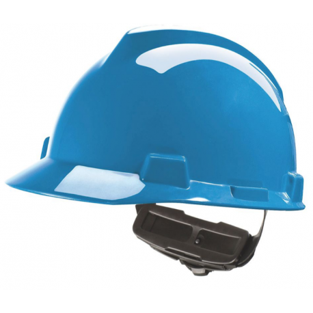 V-Gard, Bleu, Coiffe Fas-Trac III Bandeau PVC cousu (molette) - MSA®