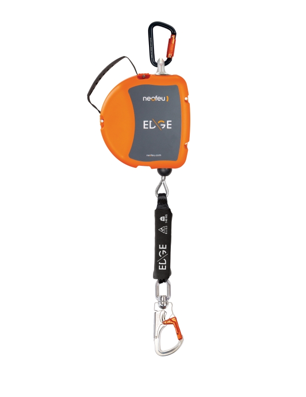 Antichute à rappel automatique, câble 12m et snaphook alu, utilisation verticale & horizontale - NEO EDGE - NEOFEU®